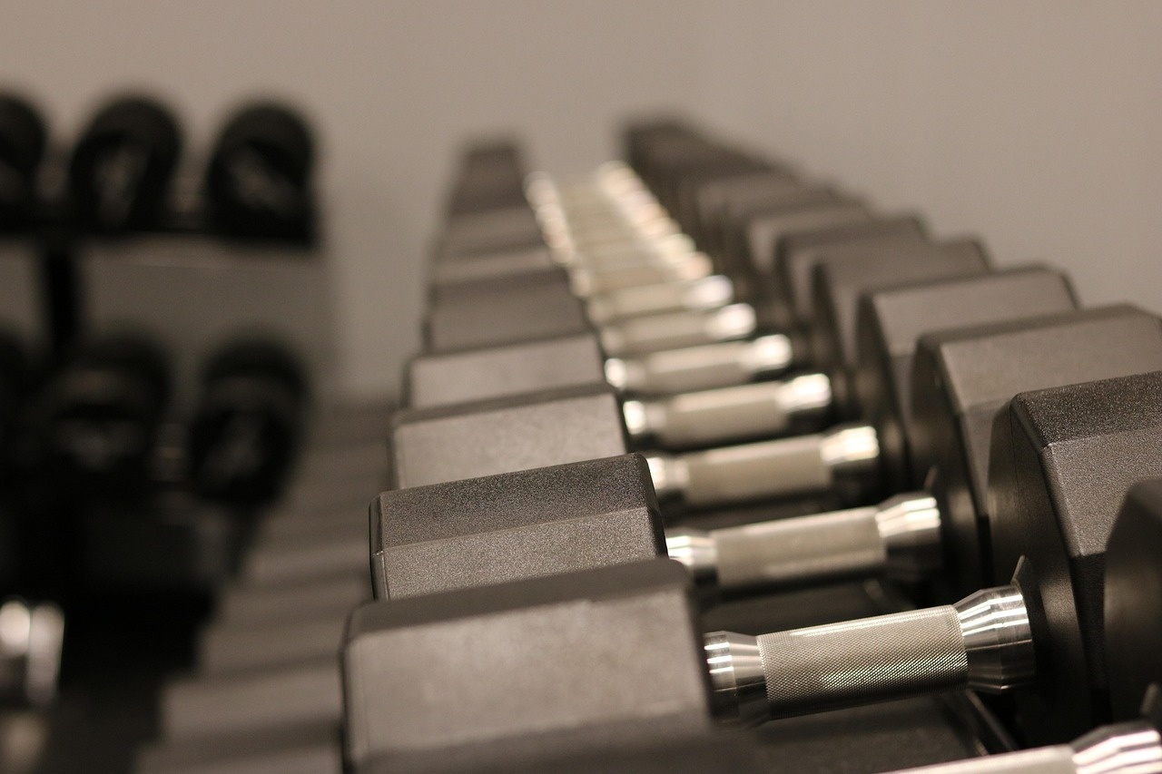 Kurzhantel-Rack für Krafttraining im Studio